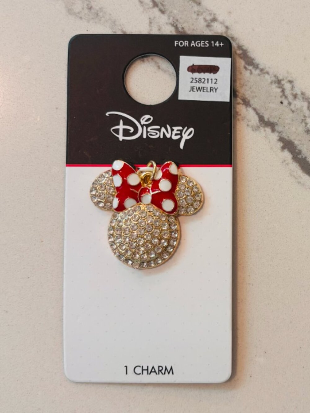 Disney Minnie Mouse Rhinestone Pendant Charm